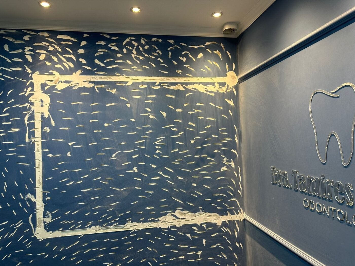 Parede com textura projetada decorativa